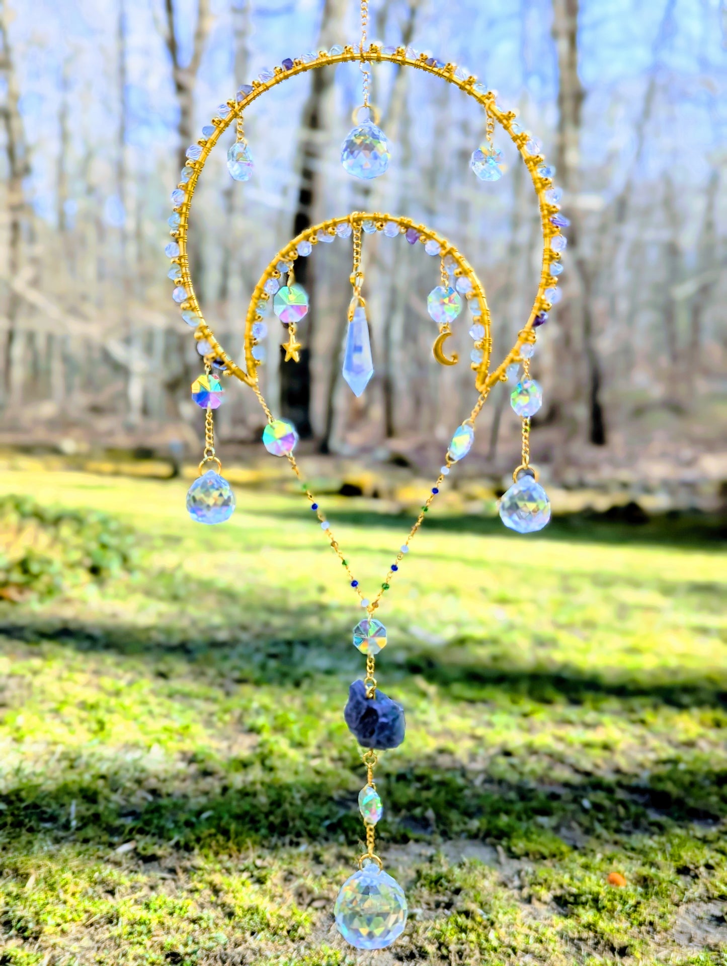 Half-Mooncatcher Rainbow Fluorite