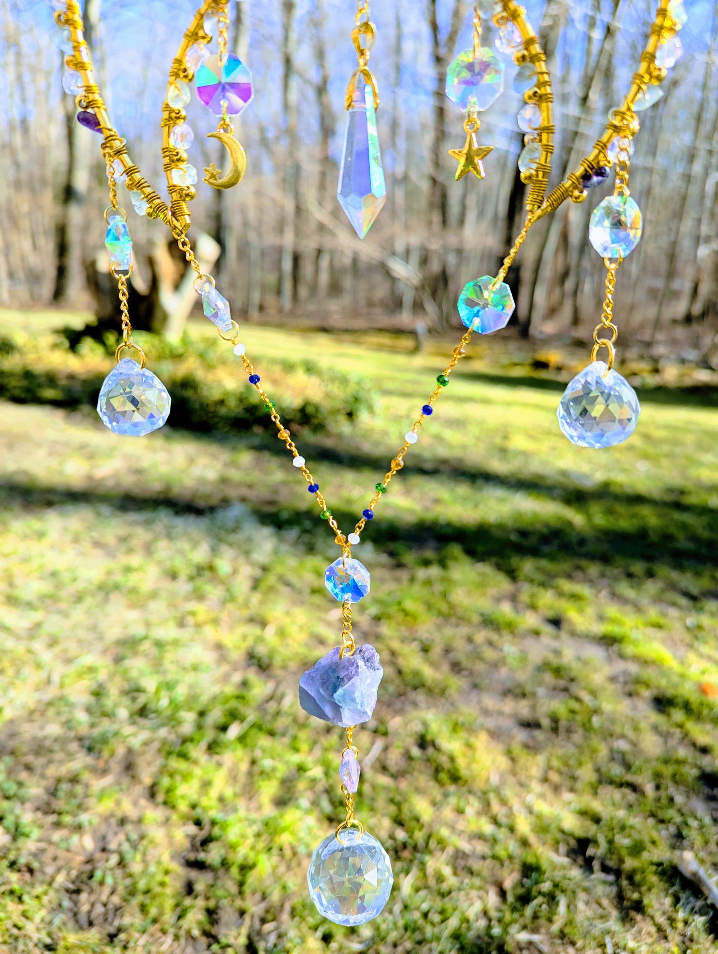 Half-Mooncatcher Rainbow Fluorite