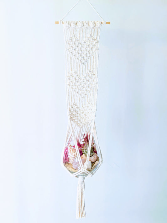 Macramé 3 Hearts Hanger