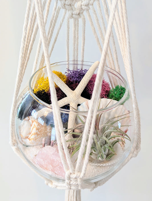 Macramé 2 Hearts Hanger