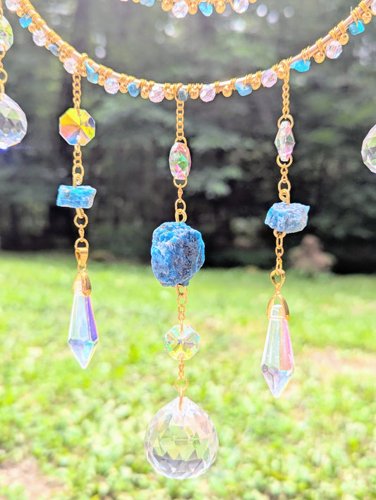 Orbital Suncatcher Blue Apatite