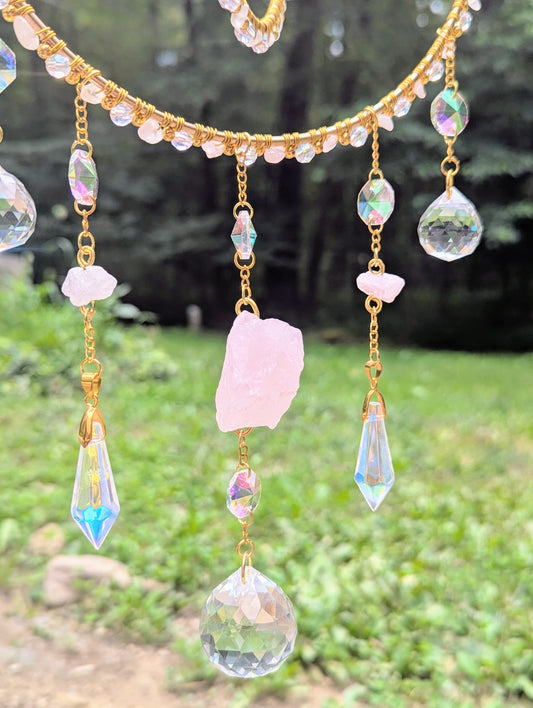 Orbital Suncatcher Rose Quartz