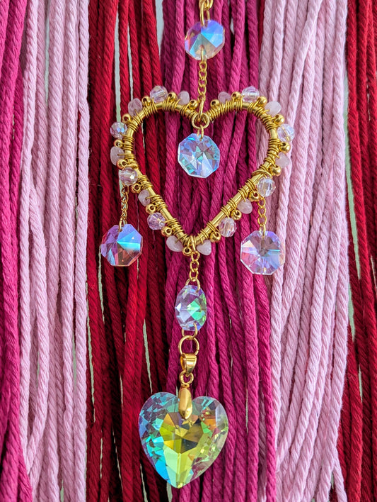 Car Charm Wire-wrapped Heart