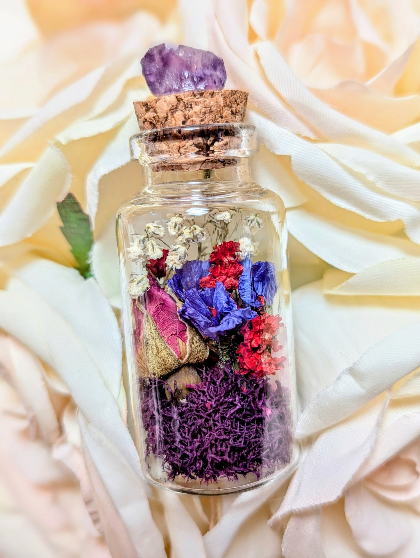 Dried Flowers in a Bottle with Crystal Cork