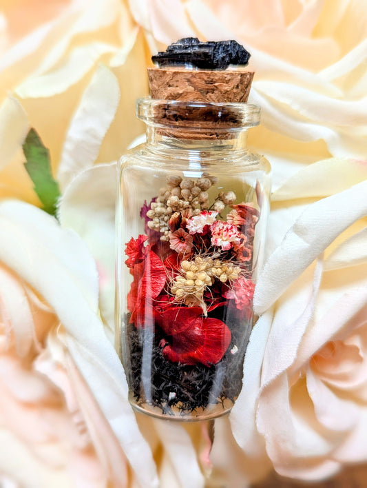 Dried Flowers in a Bottle with Crystal Cork