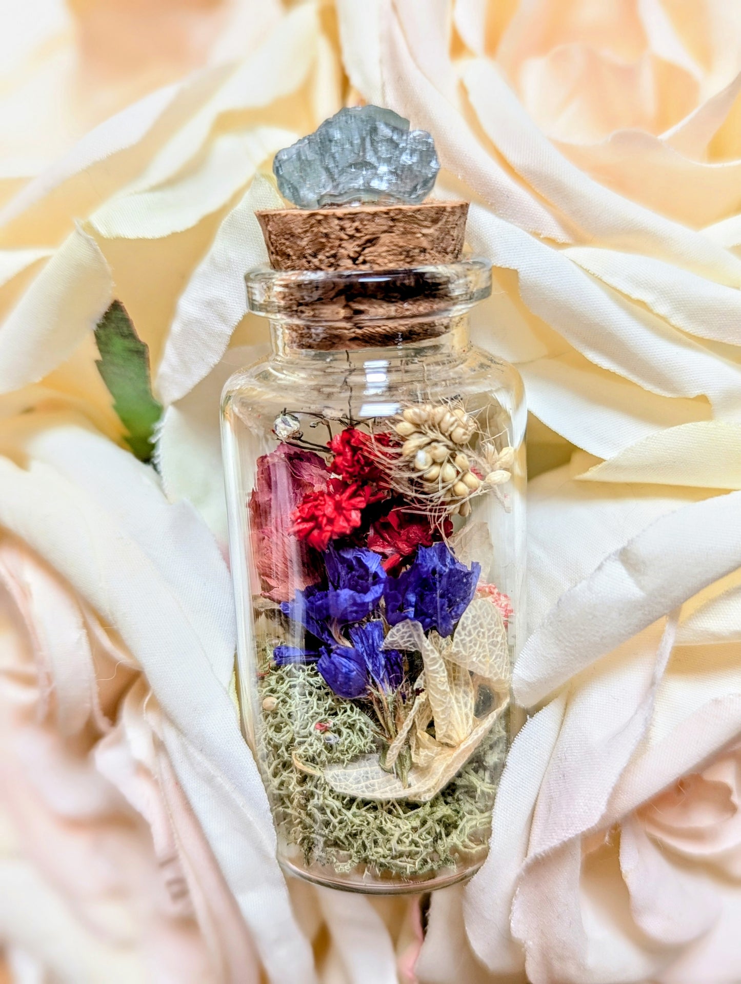 Dried Flowers in a Bottle with Crystal Cork