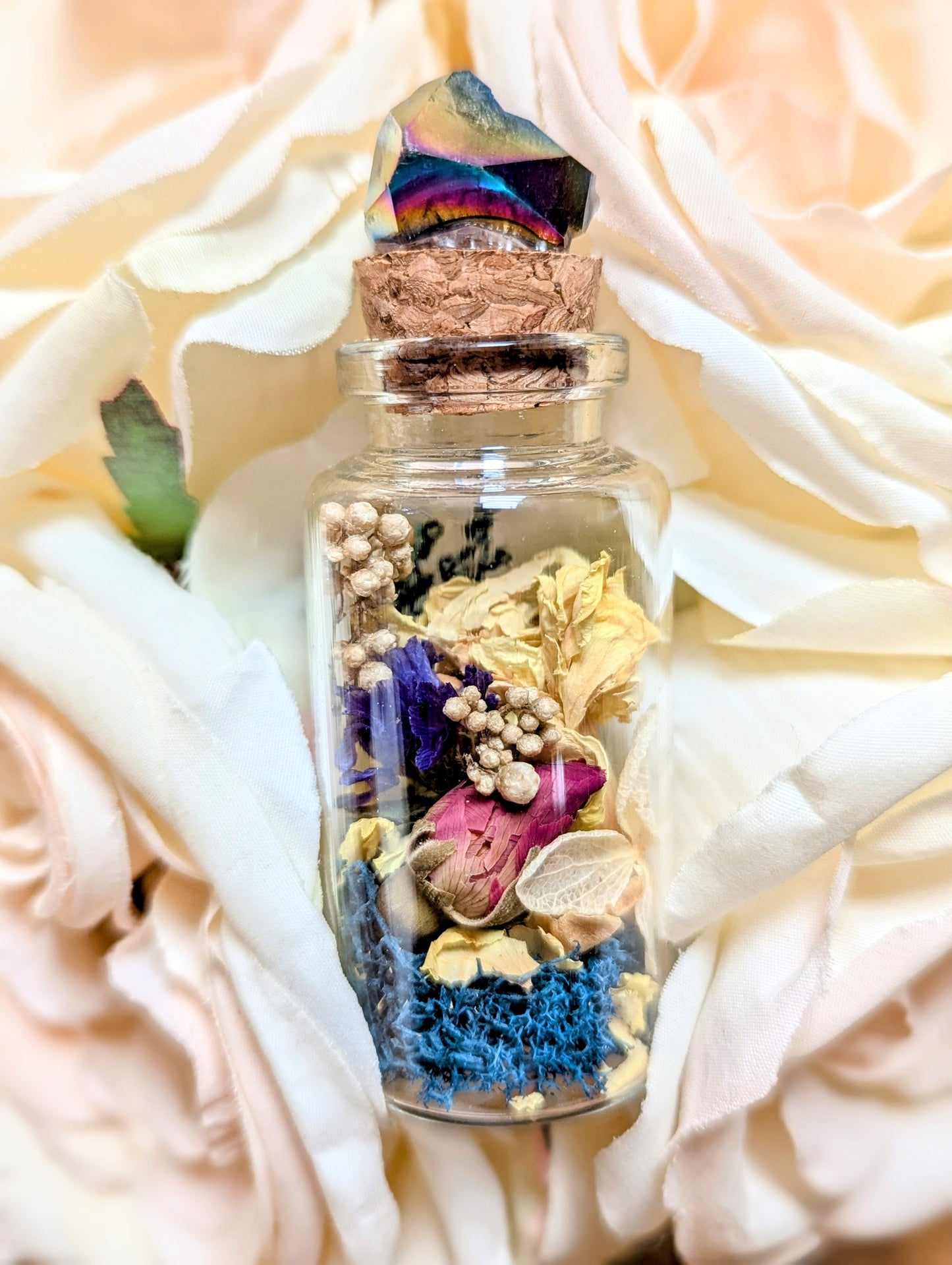 Dried Flowers in a Bottle with Crystal Cork