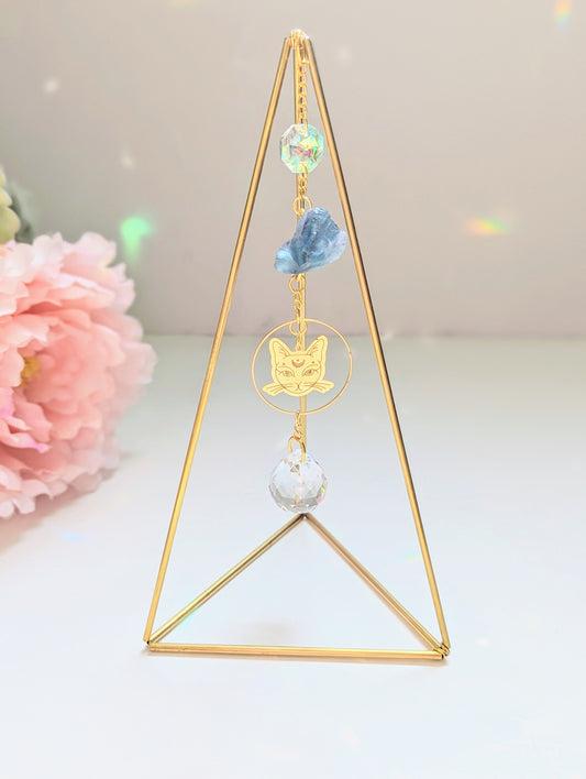 Himmeli Tabletop Suncatcher Cat Head