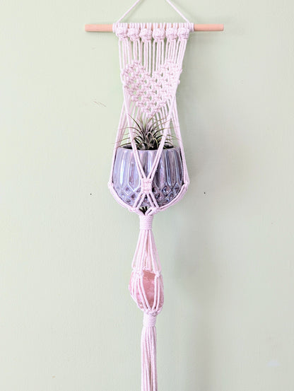 Macramé 1 Heart with Crystal Hanger