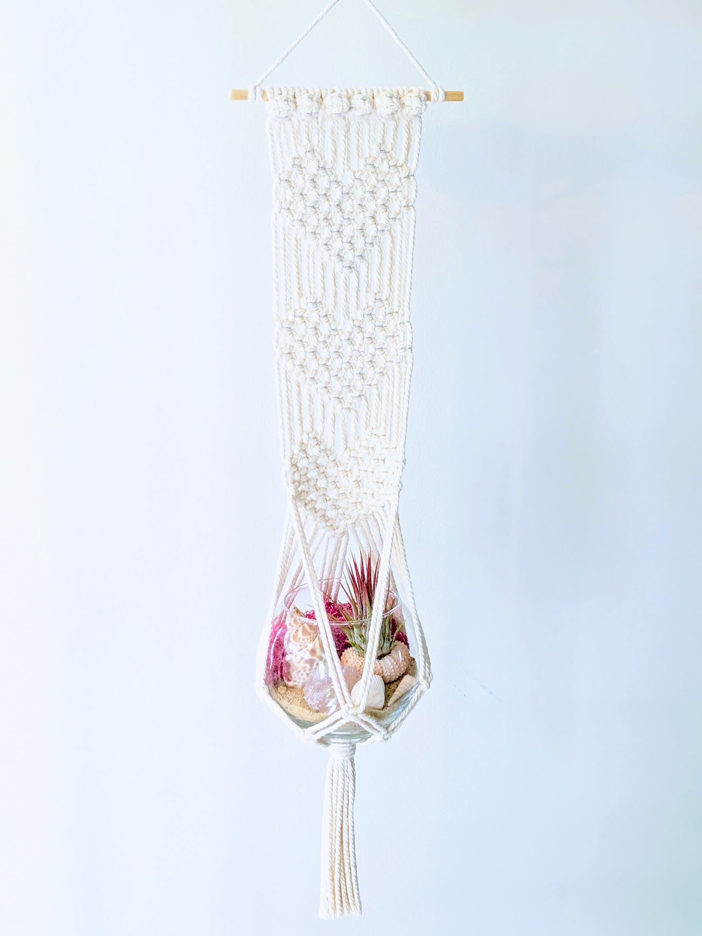 Macramé 3 Hearts Hanger