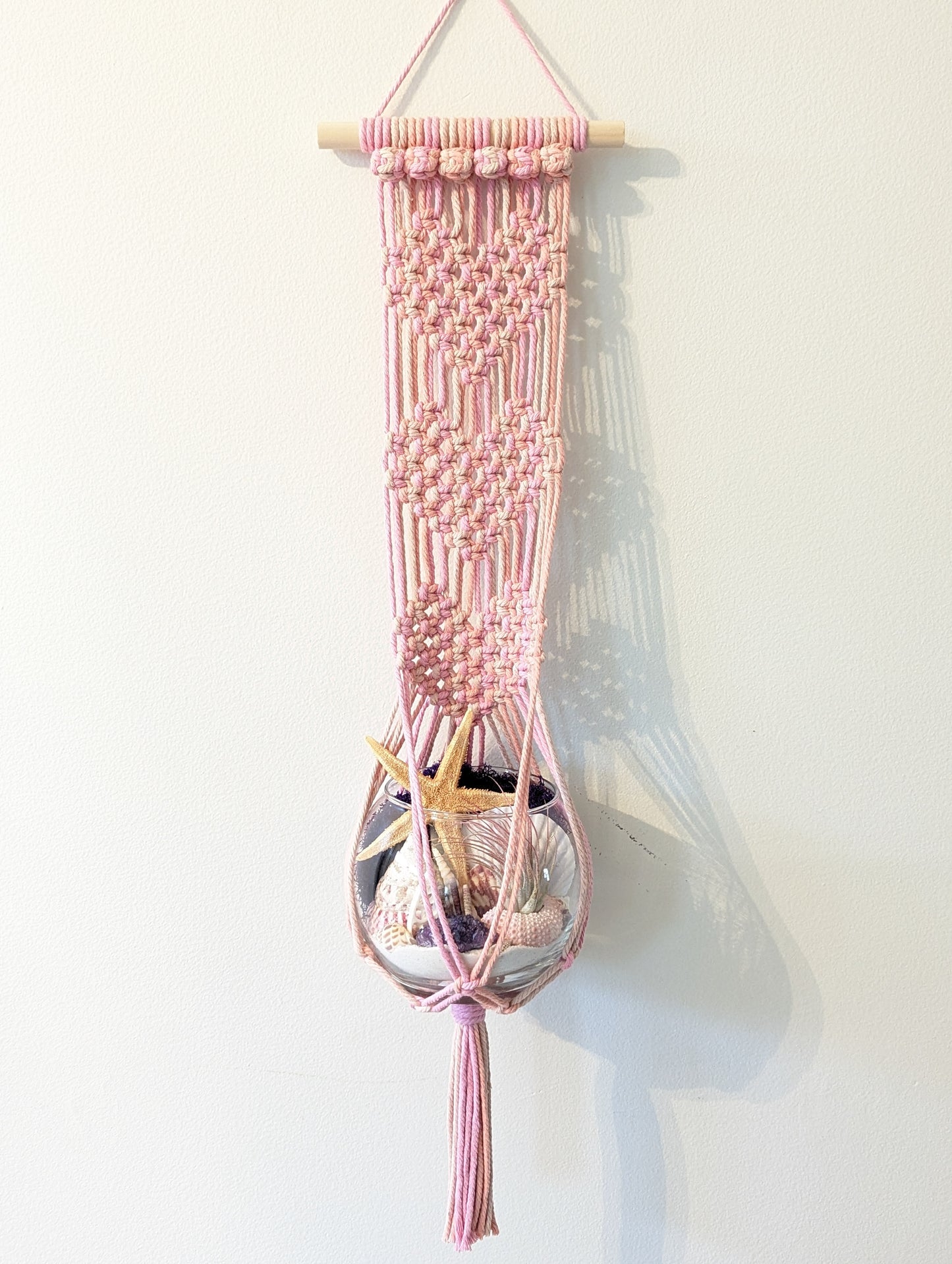 Macramé 3 Hearts Hanger