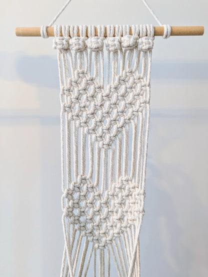 Macramé 2 Hearts Hanger