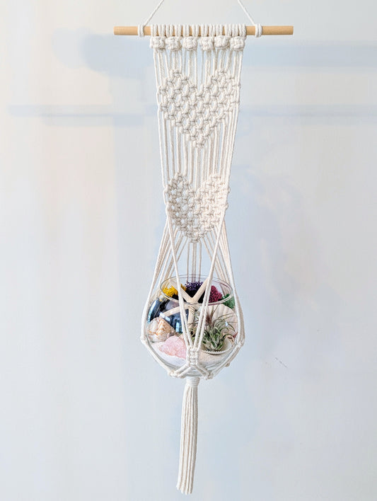 Macramé 2 Hearts Hanger