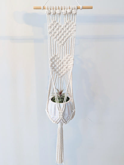 Macramé 2 Hearts Hanger