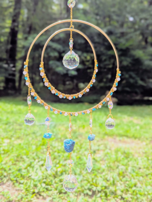 Orbital Suncatcher Blue Apatite