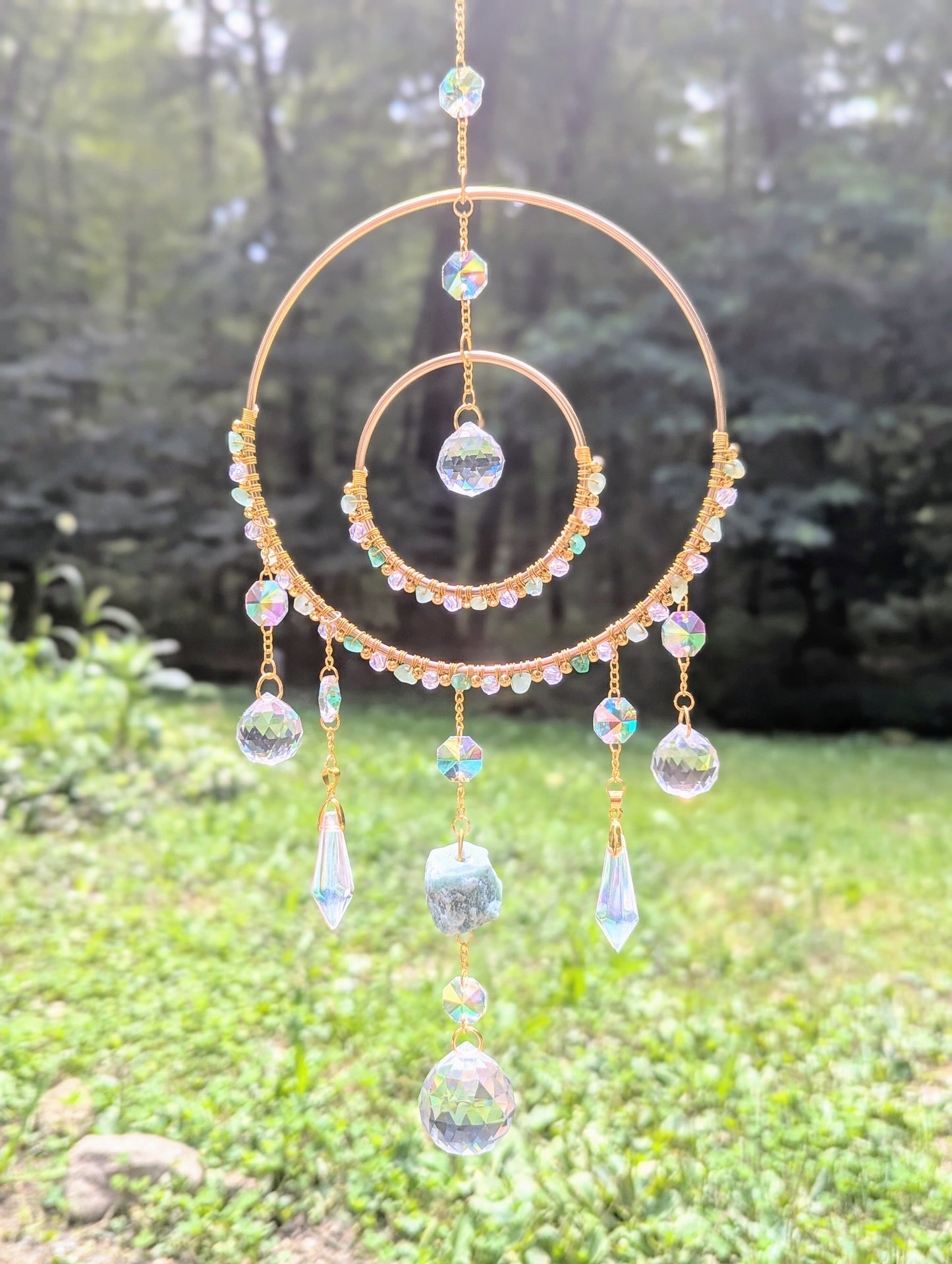 Orbital Suncatcher Green Aventurine