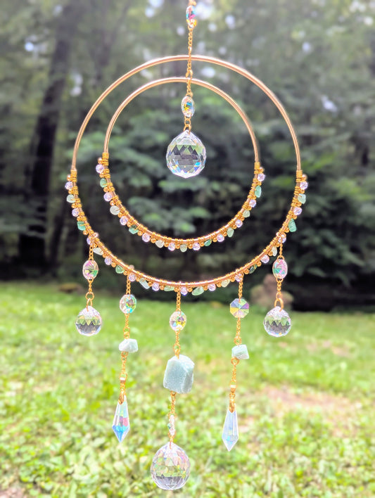 Orbital Suncatcher Green Aventurine