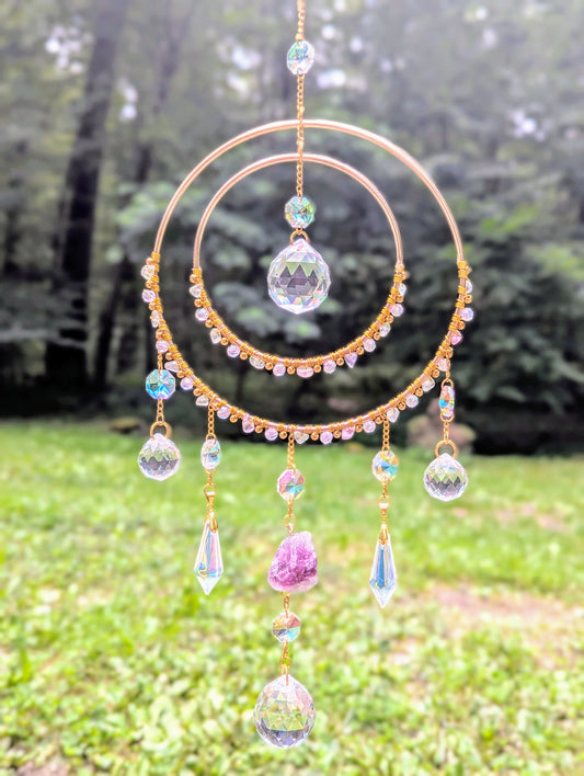 Orbital Suncatcher Rainbow Fluorite