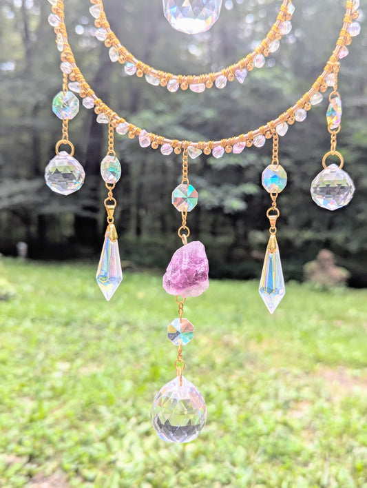Orbital Suncatcher Rainbow Fluorite