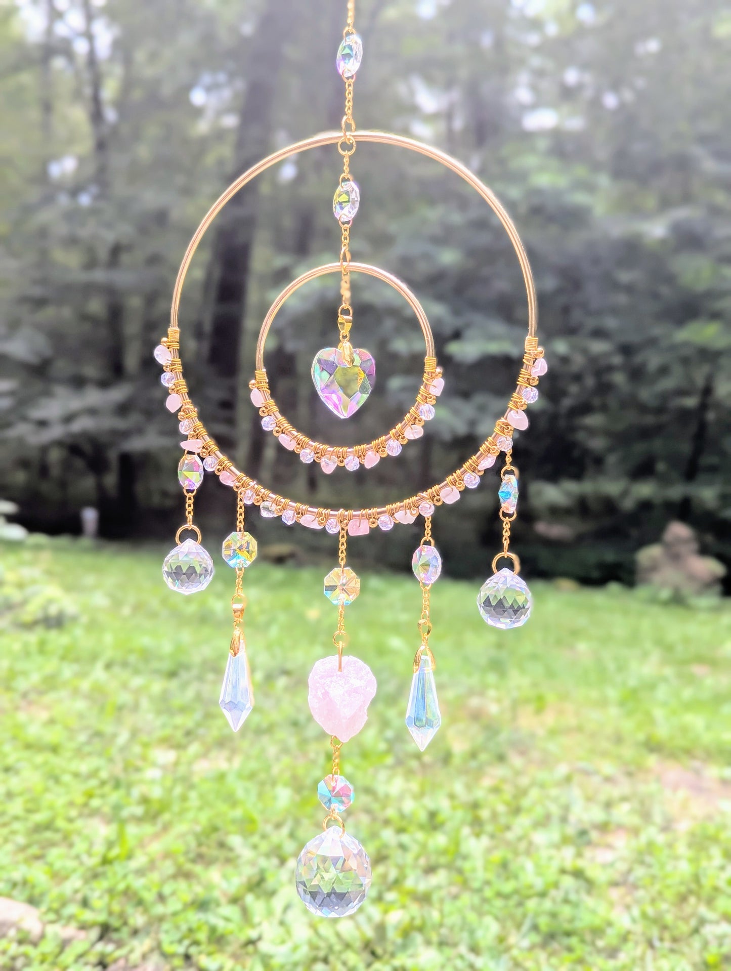 Orbital Suncatcher Rose Quartz