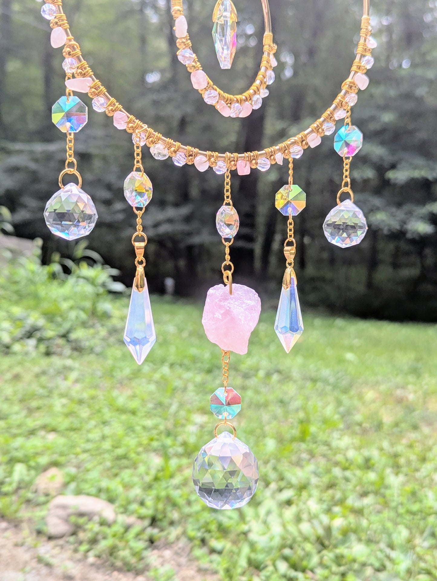Orbital Suncatcher Rose Quartz