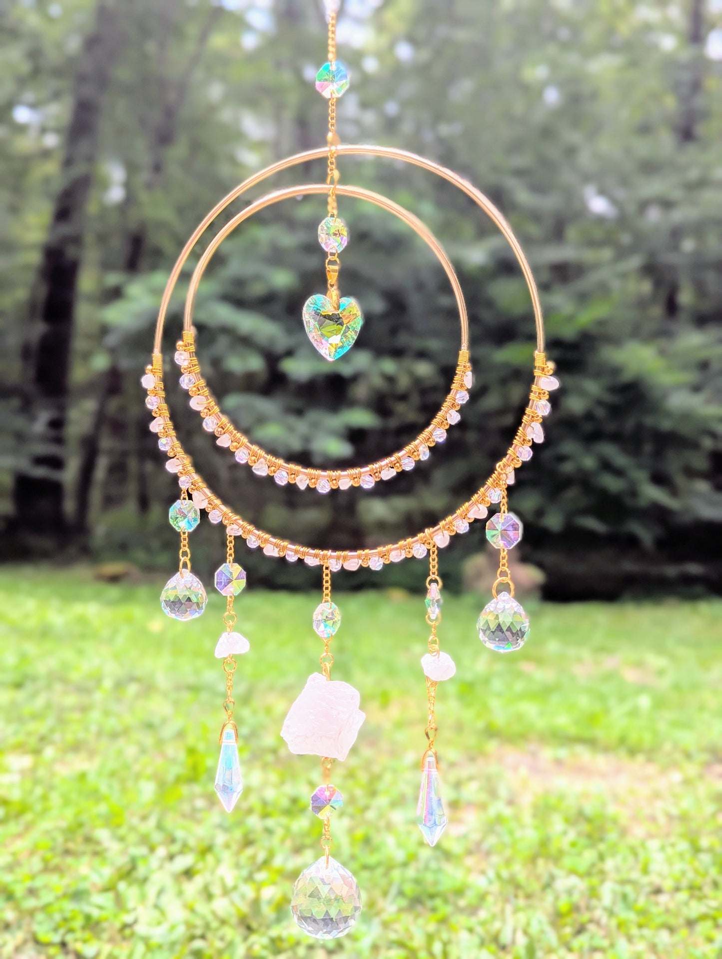 Orbital Suncatcher Rose Quartz