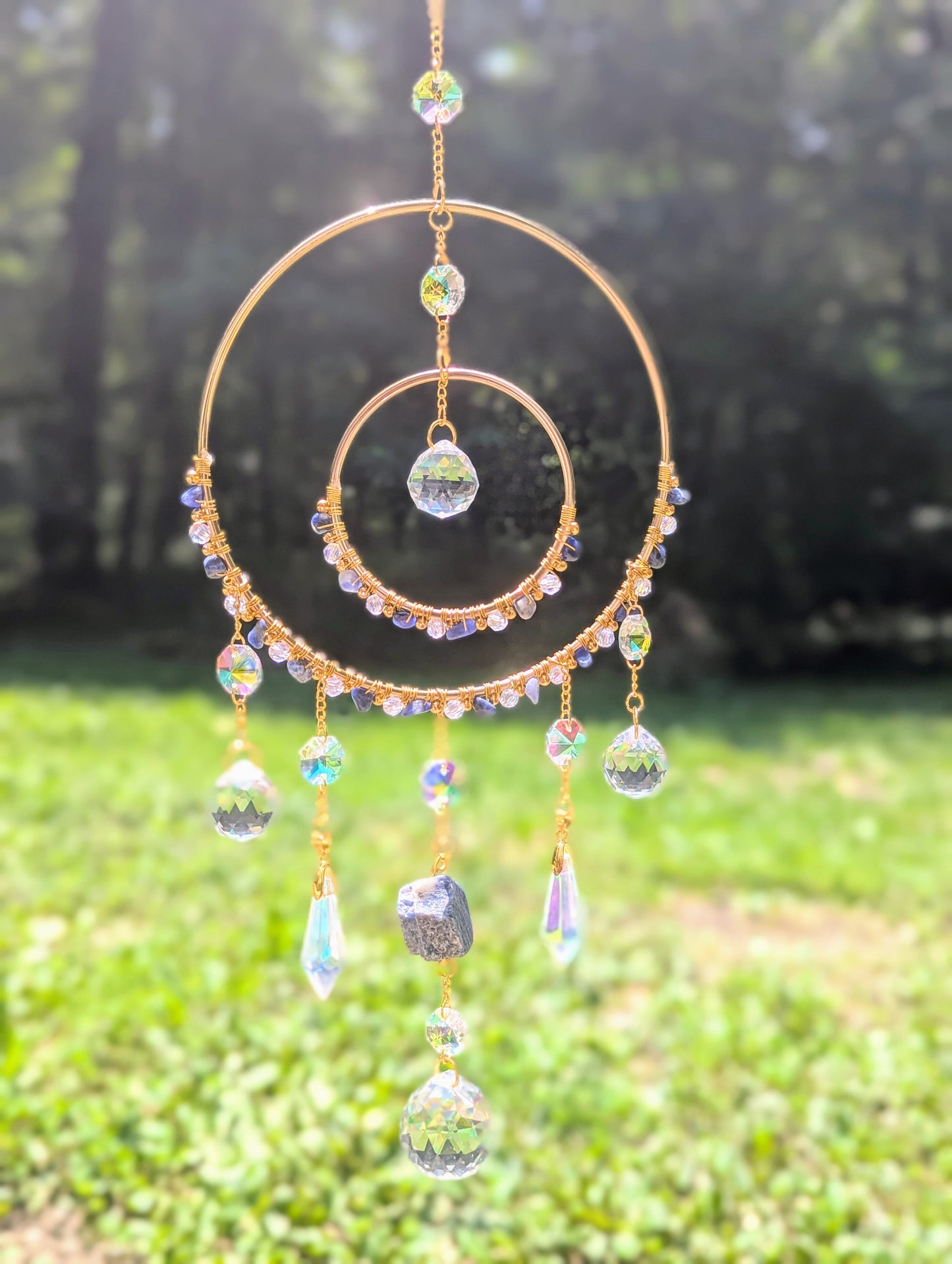 Orbital Suncatcher Blue Sodalite